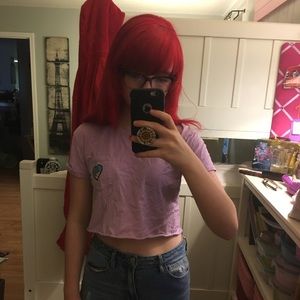 S a.lab light purple cropped T